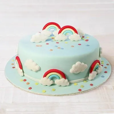 Produktbild von Plastikform mit 2 Wolken und einem Regenbogen