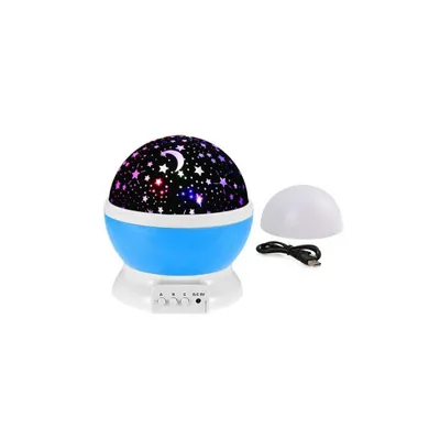 Image de Lampe de nuit LED avec projection d'étoiles, orientable, bleue