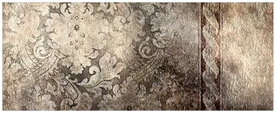 Produktbild von Wallario Wandbild aus Acryl, 125 x 50 cm, freischwebende Optik - Schnörkelmuster in dunkelbraun