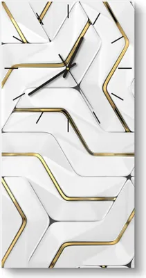 Produktbild von DEQORI Glasuhr 30x60 cm Modern 'Hochglanzmuster' Wanduhr Glas Uhr Design leise