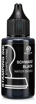 Obrázok produktu pre Tlačiarčská farba, dopĺňacia farba do podložiek na pečiatky, 30 ml, čierna