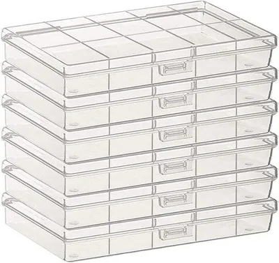 Produktbild von Famanu Aufbewahrungsboxen Set 6 Stück - 13 x 6,5 x 2 cm, transparent