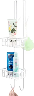 Immagine prodotto di bremermann scaffale doccia sospeso 2 cestini 70 cm (bianco)