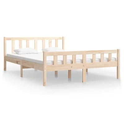 Image de Cadre de lit sans matelas bois massif