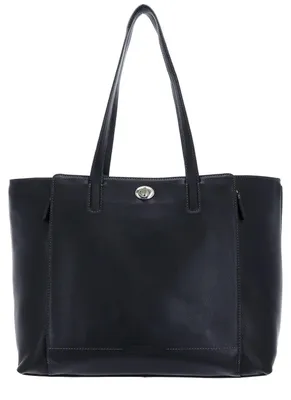 Productafbeelding van LEONHARD HEYDEN Leer shopper business tas met laptopvak Nizza Business Shopper 3 Fächer 7411 Schwarz zwart