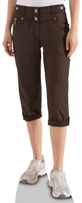 Produktbild von Cecil Mid Waist Slim Leg Hose mit Turn-Up Brown Cacao 29