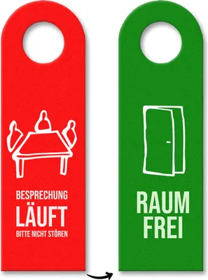 Produktbild von Besprechung läuft - Bitte nicht stören Türhänger