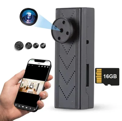 Produktbild von Mini-Knopfkamera iUni IP131, Wi-Fi, 4K-Ansicht, microSD-Karte 16 GB