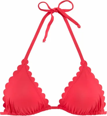 Produktbild von LASCANA Triangel-Bikini-Top Scallop rot Größe 34 Cup A/B