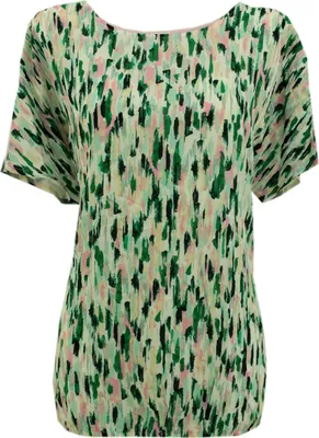 Produktbild von 29712 Gerry Weber, ,  Damen T-Shirt Top , Jersey, grün rosa bedruckt, 38