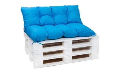 Obrázok produktu pre Podušky na paletový nábytok sedák 120x60 / operadlo 120x40cm modrý | Podsedák na paletové | Vodeodolný záhradný Poduška | Sedáky na paletové sedenie