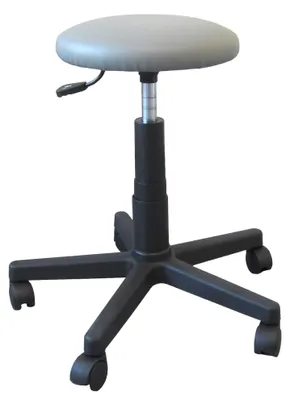 Höhenverstellbarer Hocker mit Rollen, 53-71 cm, grau