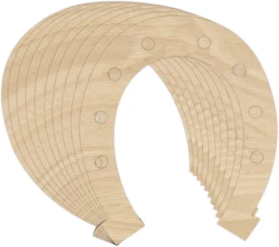 Produktbild von Creative Deco 10 x Hufeisen-Anhängers aus Sperr-Holz | 16,5 x 14,5 cm | Unlackierten Form-Scheiben | Perfekte Ausschnite für Bemalen, Dekorieren, Geschenk & Decoupage