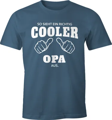 Produktbild von Herren T-Shirt So sieht ein richtig ein richtig cooler Opa aus Fun-Shirt Moonworks® denim XXL