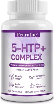 Immagine prodotto di Complesso 5-HTP (120 capsule) Integratore alimentare, sonno, umore, stress, cervello