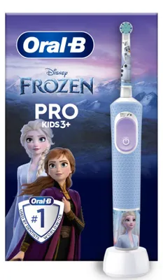 Zdjęcie produktu dla Oral-B Pro Kids, Dziecko, Obrotowo-pulsacyjna szczoteczka do zębów, Codzienna pielęgnacja, Super sensitive, Jasny Niebieski, Bateria, Wbudowana bateria