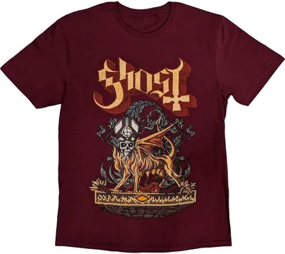 Image de T-shirt Ghost - "Firemilk" - Unie, pour hommes et femmes, modèle RO9390 (XXL), couleur bordeaux