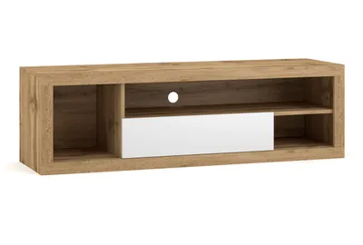 Produktbild von "Ever" TV-Schrank in Eiche matt und weiß TV-Schrank 140 x 42 cm