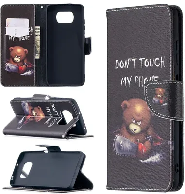 Produktbild von König Design Hülle kompatibel mit Xiaomi Poco X3 Kunstleder Handyhülle - Handy Case Schwarz
