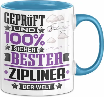 Produktbild von Zipliner Geschenk Lustiger Spruch für Zipliner Geschenkidee Bester Zipliner Der Welt (Blau)