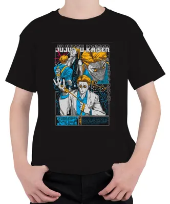Productafbeelding van Jujutsu Kaisen, Kento Nanami, pak, bril, anime, manga, cadeau, kinder T-shirt, zwart, maat 140