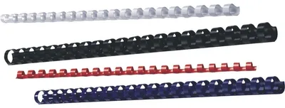 Produktbild von GBC CombBind Plastikbinderücken, weiß, 25mm (50), Weiß, 240 Blätter, Polyvinylchlorid (PVC), A4, 2,5 cm, 238 mm