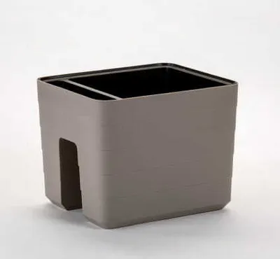 Produktbild von Plastia | Balkonpflanzkübel Berberis - 5,5L - Beige - Selbstbewässerung - Ideal Für Balkon Und Terrasse