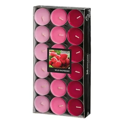 Produktbild von 36 "Flavour by GALA" Duftlichte Ø 38 mm · 17 mm weinrot - Wild Raspberry "Ton in Ton"