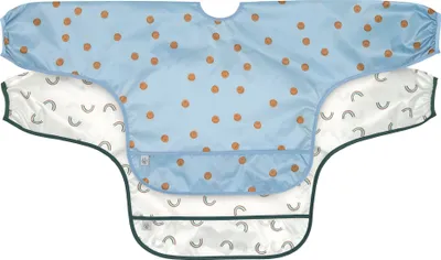 Produktbild von Lässig Langarm Lätzchen 2 pcs Happy Rascals Smile sky blue