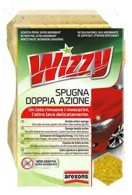 Productafbeelding van AREXONS 'WIZZY' spons met dubbele werking, 17x11x7 cm