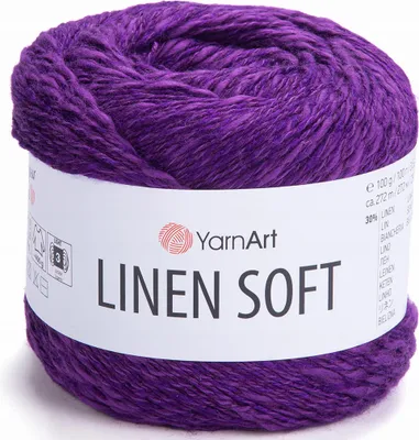 Zdjęcie produktu dla Włóczka YarnArt Linen Soft / 100 g / len wiskoza bawełna / 7324 / fioletowy