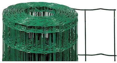 Image de Grillage EUROPLAST 1, 1500/100x50/2,20 mm, vert, RAL 6005, Zn+PVC, de clôture, rouleau de 25 m