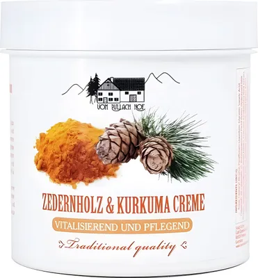Produktbild von ZEDERNHOLZ & KURKUMA CREME 250ml Vitalisierend und Pflegend  Hautpflege Körpercreme Hautcreme Balsam Gel Salbe 99