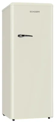 Produktbild von SCHOEPF Retro Vollraumkühlschrank / RKS245CR / Creme / 238 Liter Nutzinhalt / Vintage Style / LED-Beleuchtung / Retro Kühlschrank