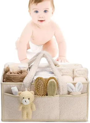 Produktbild von Babykamer-Organizer - Kommode-Organizer - Draagbarer Opbergkoffer - 38X25.4X17.8CM - Weiß
