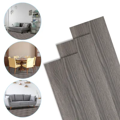 Obrázok produktu pre PVC podlaha vinylová podlaha samolepiaca so vzhľadom dreva, 7 kusov 0,975m² vinylové samolepiace dlaždice podlahové dlaždice samolepiace, PVC podlaha protišmyková vodotesná nehorľavá, dub sivý