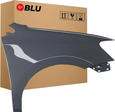 Image de BLU Aile Compatible avec VW Volkswagen Polo 6R1 LI7F Droite Grau UranoGrau | 2009-2017 | Avant | Peint| Prêt à Monter | Galvanisé