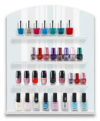 Produktbild von Nagellackregal Wandregal NAILBOARD Aufbewahrung Organizer Setzkasten versch. Modelle, Farbe:Blau BHT 340 x 420 x 70 mm