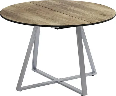 Produktbild von Esstisch Vicco Loyd Eiche rustikal/Grau 120 x 120 cm ausziehbar, Model 56518