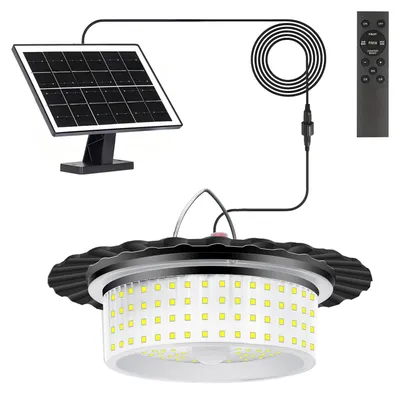 Solar-Hängelampe 244 LEDs, Fernbedienung, Bewegungsmelder, IP65