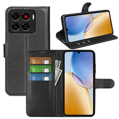 Immagine prodotto di Custodia a libro in Pelle finta per smartphone ZTE Blade A56, colore nero