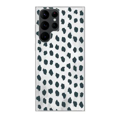 Produktbild von MuchoWow® Handyhülle Schutzhülle Hülle für Samsung Galaxy S22 Ultra Polka dots - Schwarz - Marmor Silikon Softcase Handy Hülle - Abbildung