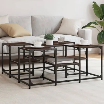 Produktbild von Couchtisch Braun Eichen-Optik 91x91x40 cm Holzwerkstoff , Couchtische 2024 Neu