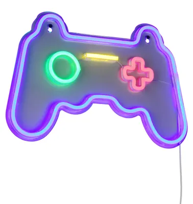 Produktbild von Reality LED Wandleuchte Gamer Controller 41 x 28 cm warmweiß transparent