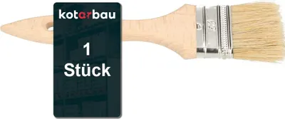 Zdjęcie produktu dla KOTARBAU® Pedzle malarskie Z drewniana raczka Wszystkie 50 mm Pedzel plaski Bejca Glazura Kolory do malowania Pedzel malarski Farby akrylowe Odporne na rozdarcia wlosie Zmywalne Uni