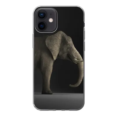 Produktbild von MuchoWow® Handyhülle Schutzhülle Hülle für iPhone 12 Elefant - Tiere - Licht Silikon Softcase Handy Hülle - Schutzhülle