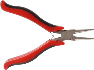 Produktbild von Velleman VT252, Spitzzange, Chrom-Vanadium-Stahl, Kunststoff, Schwarz, Rot, 70 mm, 124 mm