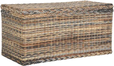 Produktbild von KRINES HOME Truhe / Wäschetruhe aus Rattan (Mehrfarbig, Groß)