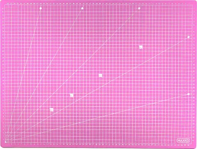 Produktbild von MAXKO Schneidematte A1 (90 x 60 cm), rosa, Bastelunterlage schnittfest, selbstheilend, beidseitig bedruckt, metrische Einteilung - Schneideunterlage,