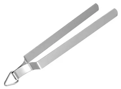 Edelstahl-Zange für Roti, Servierzange, BBQ-Zange, Silber